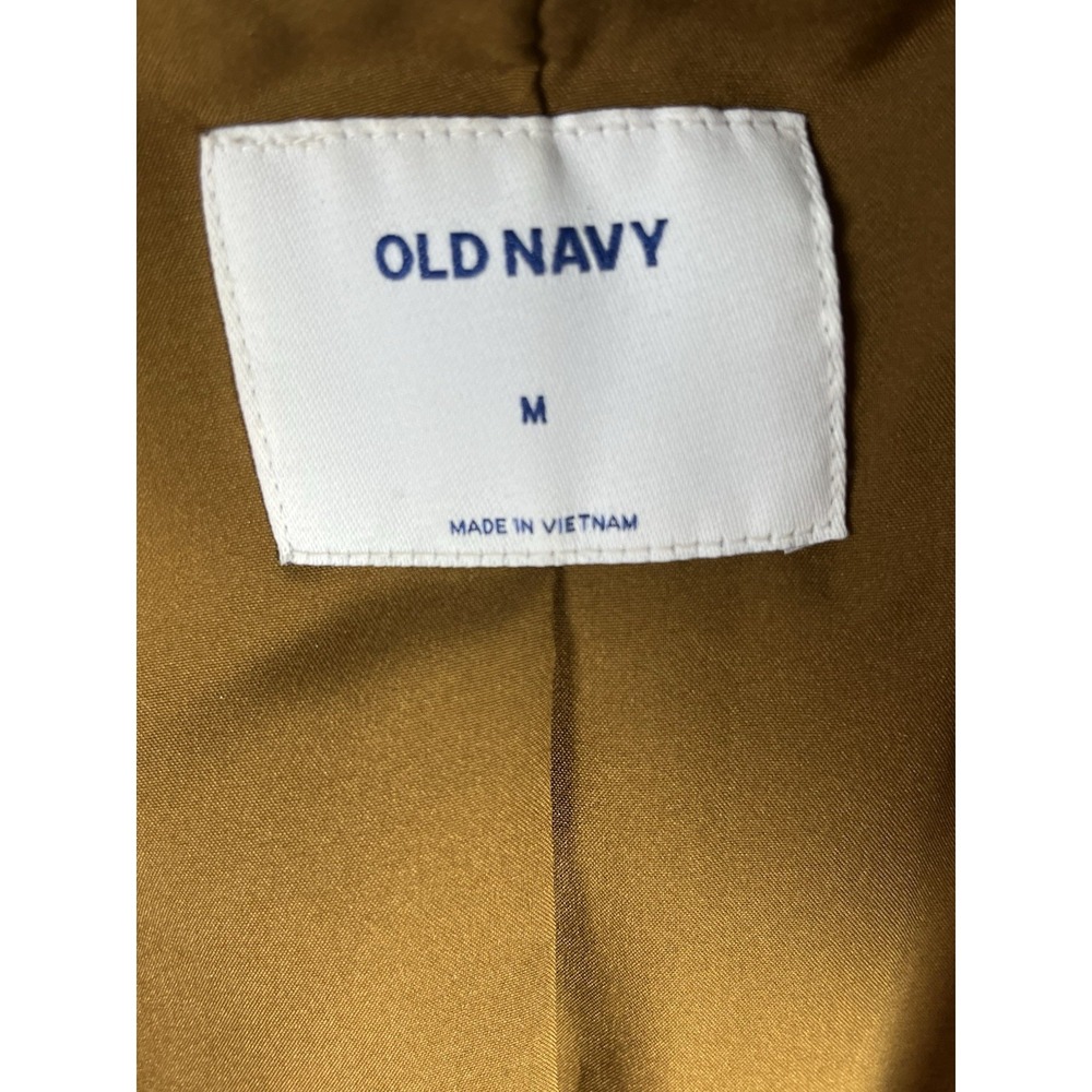 Women's Old Navy Dark Camel Wool Blend Funnel Neck Pea Coat Sz M Winter Chic EUC - Picture 5 of 8